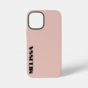 Coque iPhone 12 Mini Typographie moderne grasse beige noir