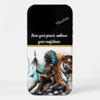 Une guerrière avec un tigre majestueux en harmonie