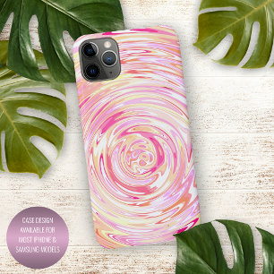 Coque iPhone 16 Pro Max Unique Jaune Soleil Orange Blush Rose Tourbillon A