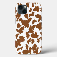Vache Brown Et Blanche Cacher Motif fourrure