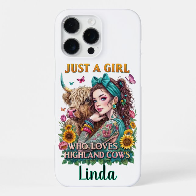 Coque iPhone Vache customisée Highland (Verso)