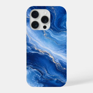 Vagues de marbre bleu Abstrait de luxe
