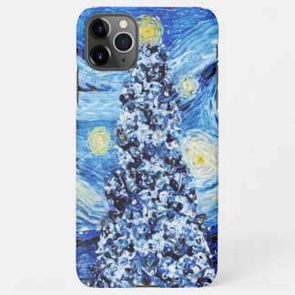 Coque iPhone 11Pro Max Van Gogh - La Nuit étoilée - Photographie de Noël 