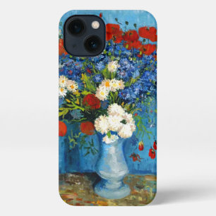 Etui iPhone 13 Van Gogh Vase avec Cornflowers et Poppies