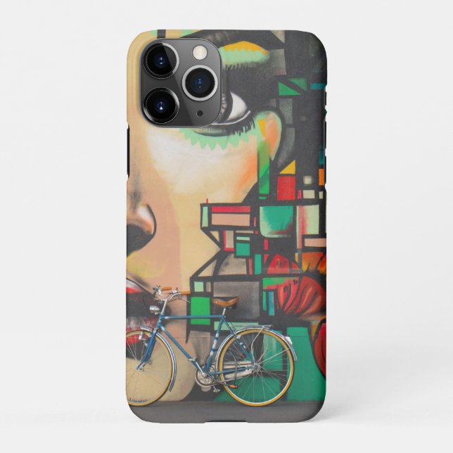 Coque iPhone Vélos sur le mur de Graffiti (Dos)