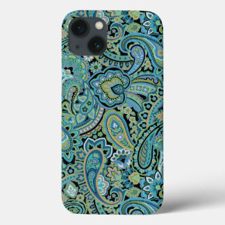 Coque iphone vert de la forêt de Paisley
