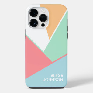 Coque Pour Pour iPhone 14 Pro Max Vert menthe personnalisé bleu clair rose blush blo