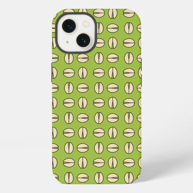 Coque iPhone Vert pistache moderne  (Verso)