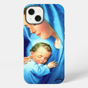 Etui iPhone 13 Vierge Marie avec l'Enfant Jésus