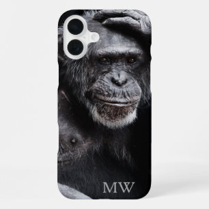 Coque iPhone 16 Plus Vieux cas de téléphone monogramme personnalisé Chi