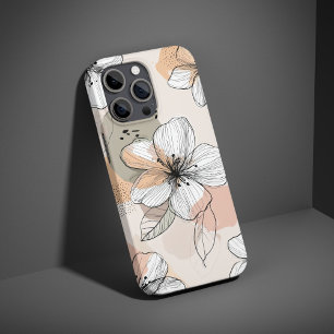 Coque Pour iPhone 14 Vintage Botanique Boho Minimaliste Plante esthétiq
