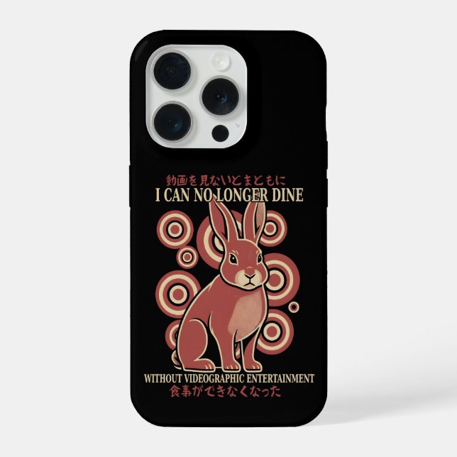 Coque iPhone Vintage Japanese Rabbit Dining Video Meme Eclectic (Verso)