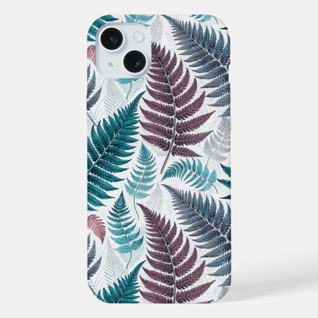 Coque iPhone Vintage-style botanical fern leaves (Verso)