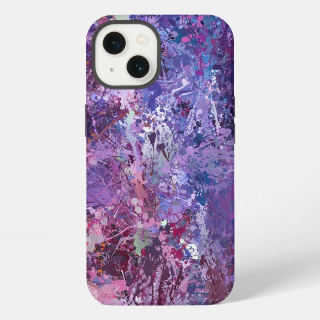 Coque iPhone Violet Déplace L'Abstraction (Verso)