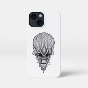 Etui iPhone 13 Mini Visage Alien, Reconstruction faciale du crâne afri