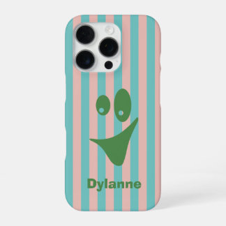 Coque iPhone 16 Pro Visage Drôle Rayé Excentrique