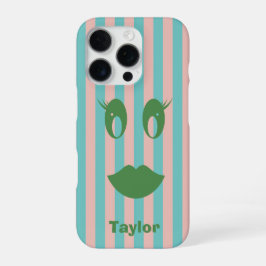 Coque iPhone 16 Pro Visage Féminin Sourire Amusant