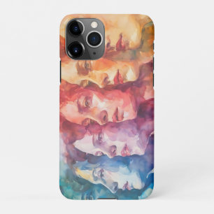 Coque iPhone 11Pro Visages des femmes - Peinture aquarelle