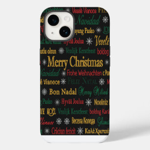 Coque Pour iPhone 14 Vœux de Noël dans différentes langues