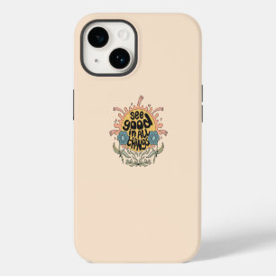 Coque Pour iPhone 14 Voir le bon dans toutes les choses Hippie Graphic