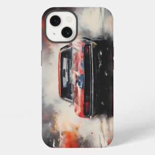 Etui iPhone 13 Voiture de muscle rouge de face
