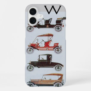 COQUE iPhone 16 PLUS VOITURES ANCIENNES MONOGRAMME