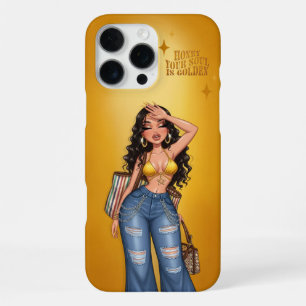 Coque iPhone 16 Pro Max Votre âme est une sacoche téléphonique dorée