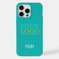 Votre logo/Art/Photo, Monogramme blanc, Turquoise