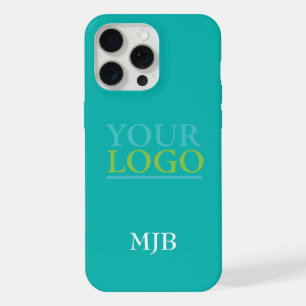 Votre logo/Art/Photo, Monogramme blanc, Turquoise