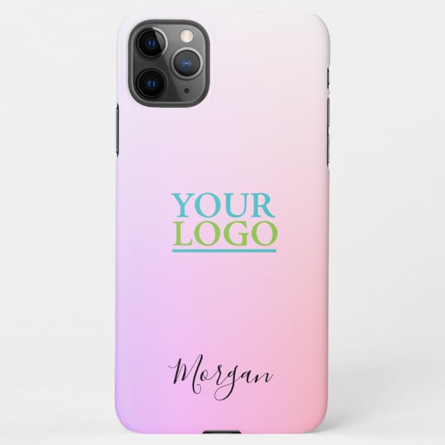 Coque iPhone Votre Logo/Art/Photo, Nom, Rose & Lavender Ombre (Dos)