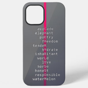 Coque iPhone 12 Pro Max Votre nom ou message avec des mots croisés ?