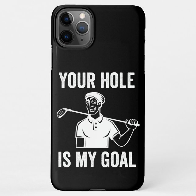 Coque iPhone Votre trou est mon but golf, golfeurs (Dos)
