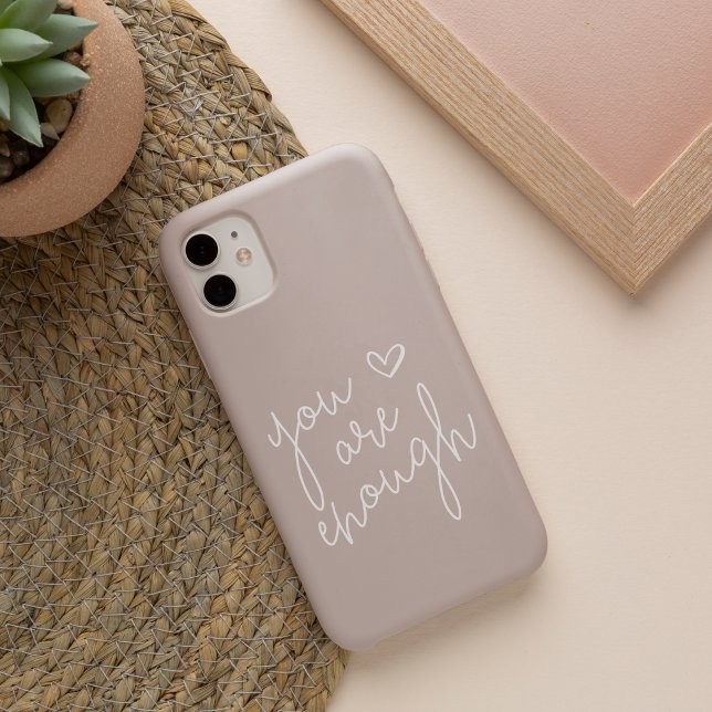 Coque iPhone Vous Êtes Assez | Citation Inspirationnelle Lettré (Créateur téléchargé)