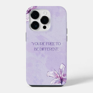 Coque Pour iPhone 14 Plus Vous êtes libre d'être différent Purple Artsy