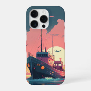 Coque iPhone 16 Pro Voyage en bateau à voile Sunset _coque iphone