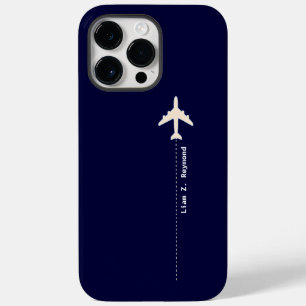 Coque Pour Pour iPhone 14 Pro Max Voyager en Avion avec Ligne Pointillée Bleue