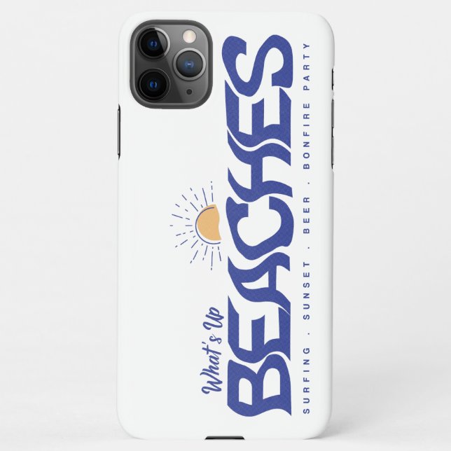 Coque iPhone What's Up Beaches Funny Beach Pun Vacances d'été (Dos)