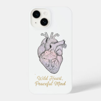 Coque Pour iPhone 14 Wild Heart Peaceful Mind - Anatomical Watercolor