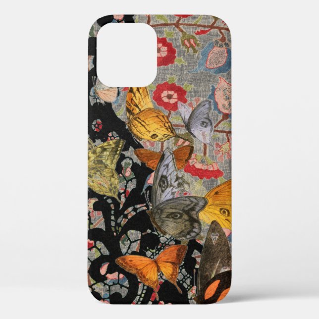 coque iphone William Morris BLACK LACE BUTTERFLIES (Verso)
