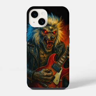 Coque Pour iPhone 14 Wolve en métal lourd jouant de la guitare