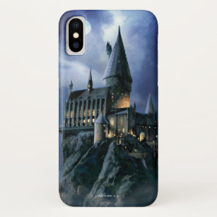 Coque iPhone X Château Harry Potter   Hogwares à lune