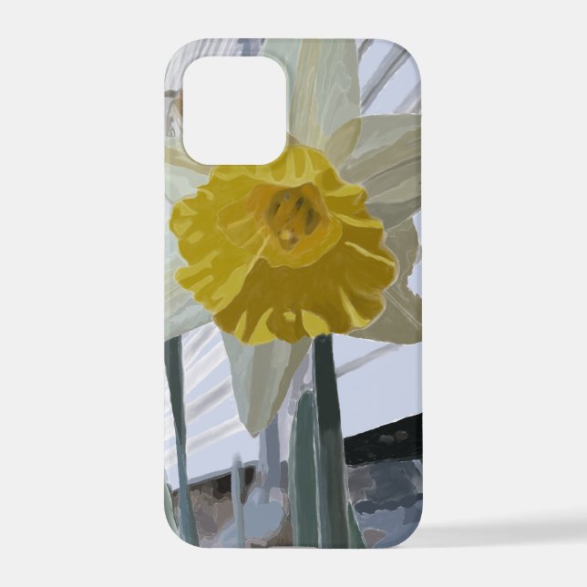 Coque iPhone Yellow Daffodil Art Iphone 12/12 Pro Case (Verso)