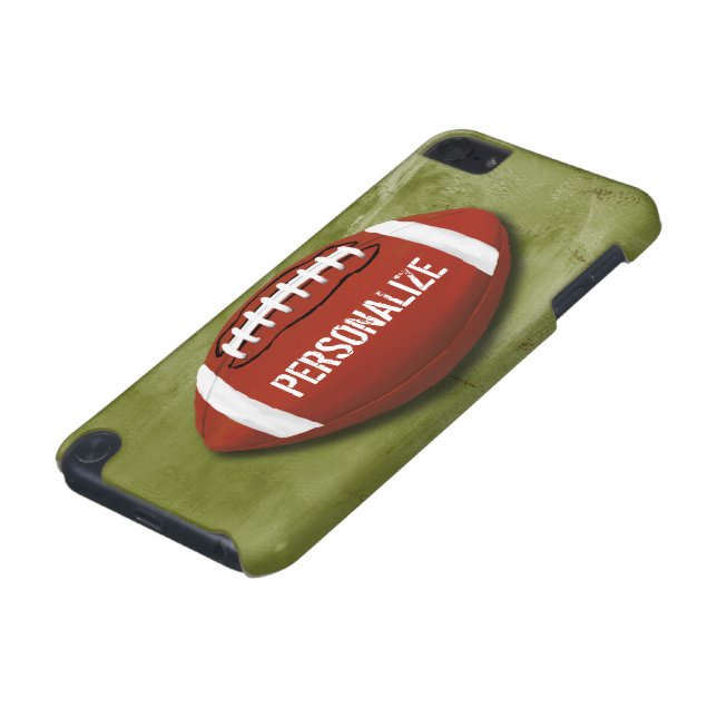 Coque iPod Touch 5G Le football grunge vert personnalisé (Bas)