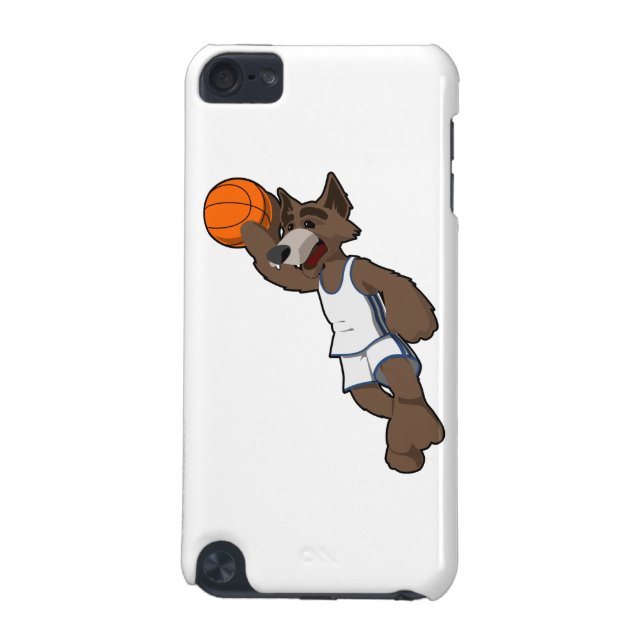 Coque iPod Touch 5G Loup de basket-ball (Dos)