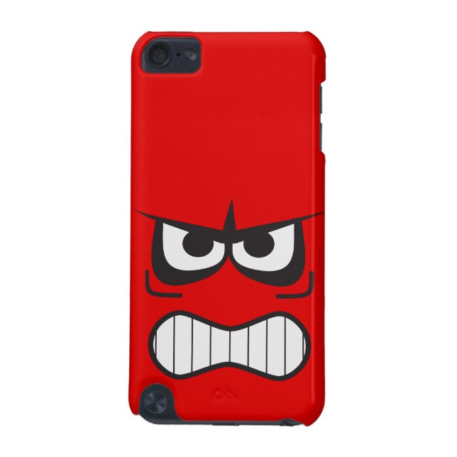 Coque iPod Touch 5G Rouge visage en colère (Dos)