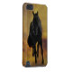Coque iPod Touch 5G Silhouette du cheval noir (Dos/Droit)