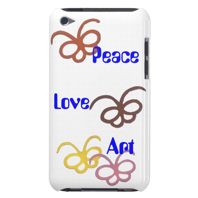 Coque iPod Touch art d'amour de paix (Dos)