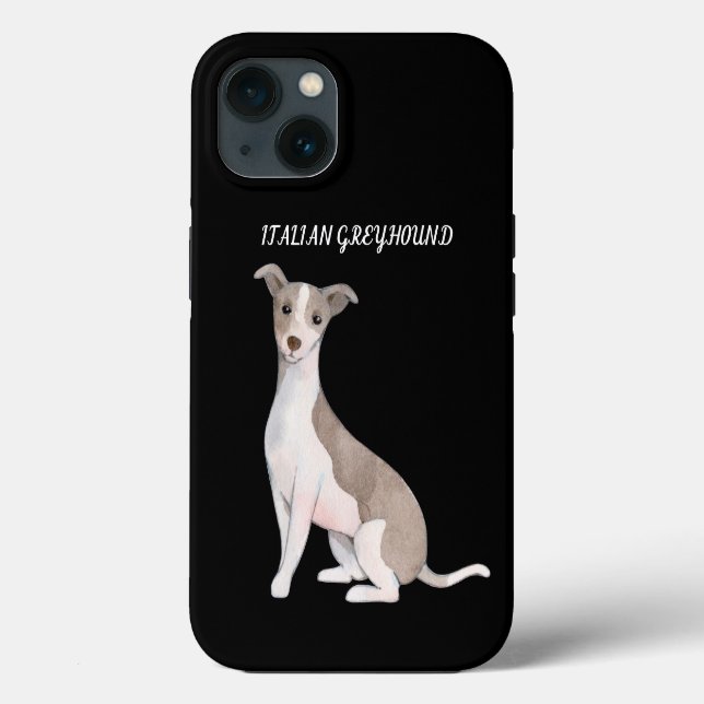Coque ITALIEN GREYHOUND APPLE IPHONE 13. (Verso)