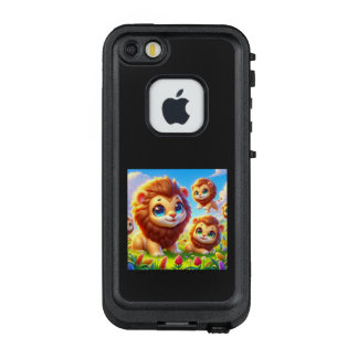 COQUE LifeProof FRÄ’ POUR iPhone SE/5/5s  ライオンさんの家族のお花畑散歩