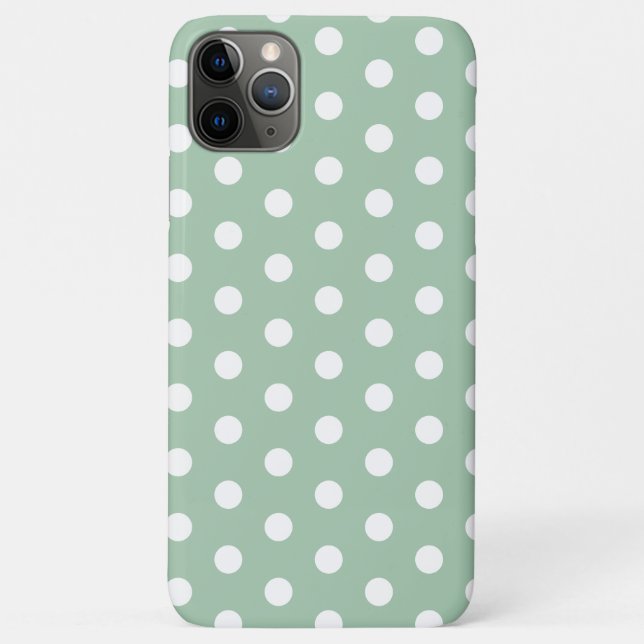Coque-Mate de Sage Green Pastel Polka Dot coque ip (Dos)